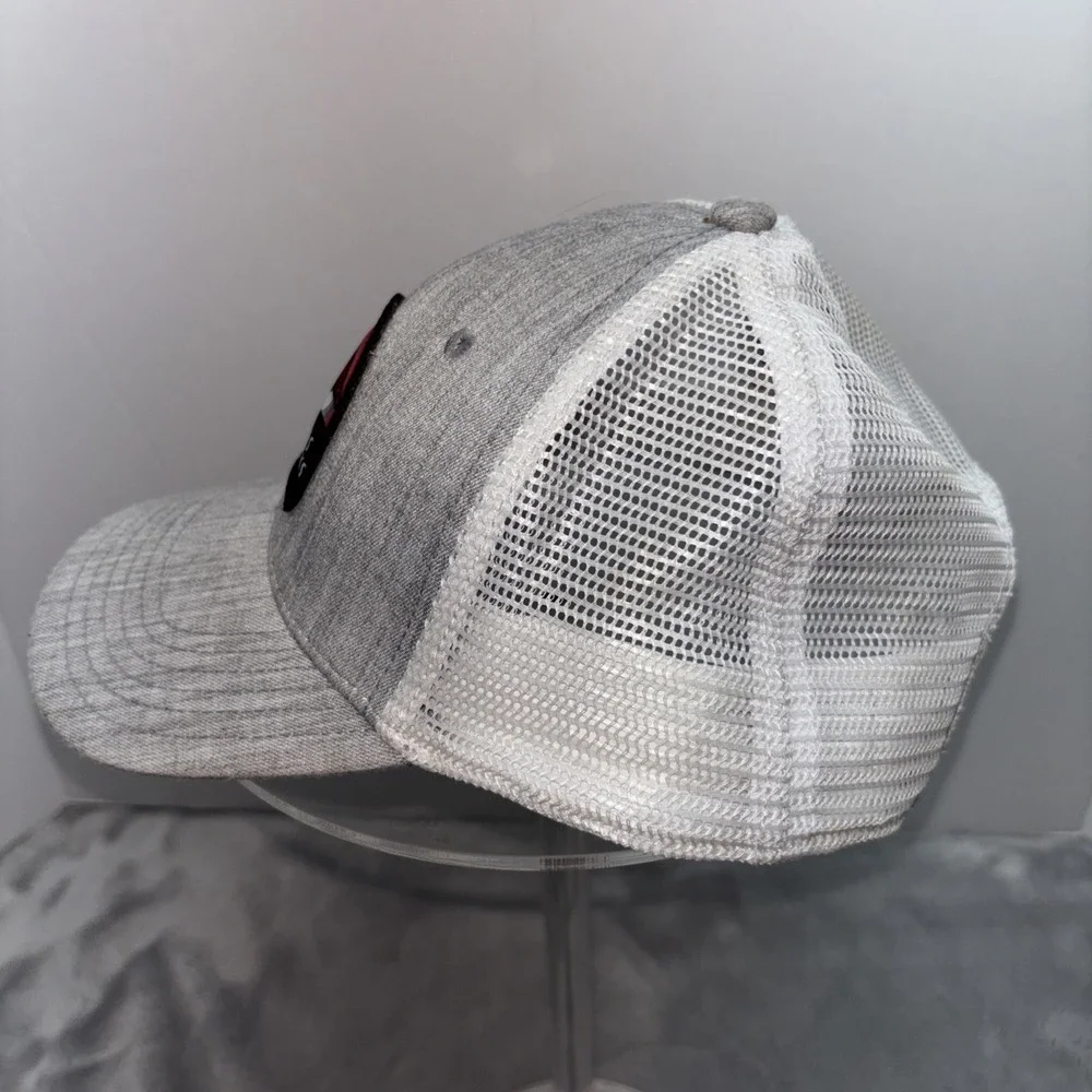 Arkansas Razorback Boys Mesh Snapback Hat Grey/White  Small Adjustable